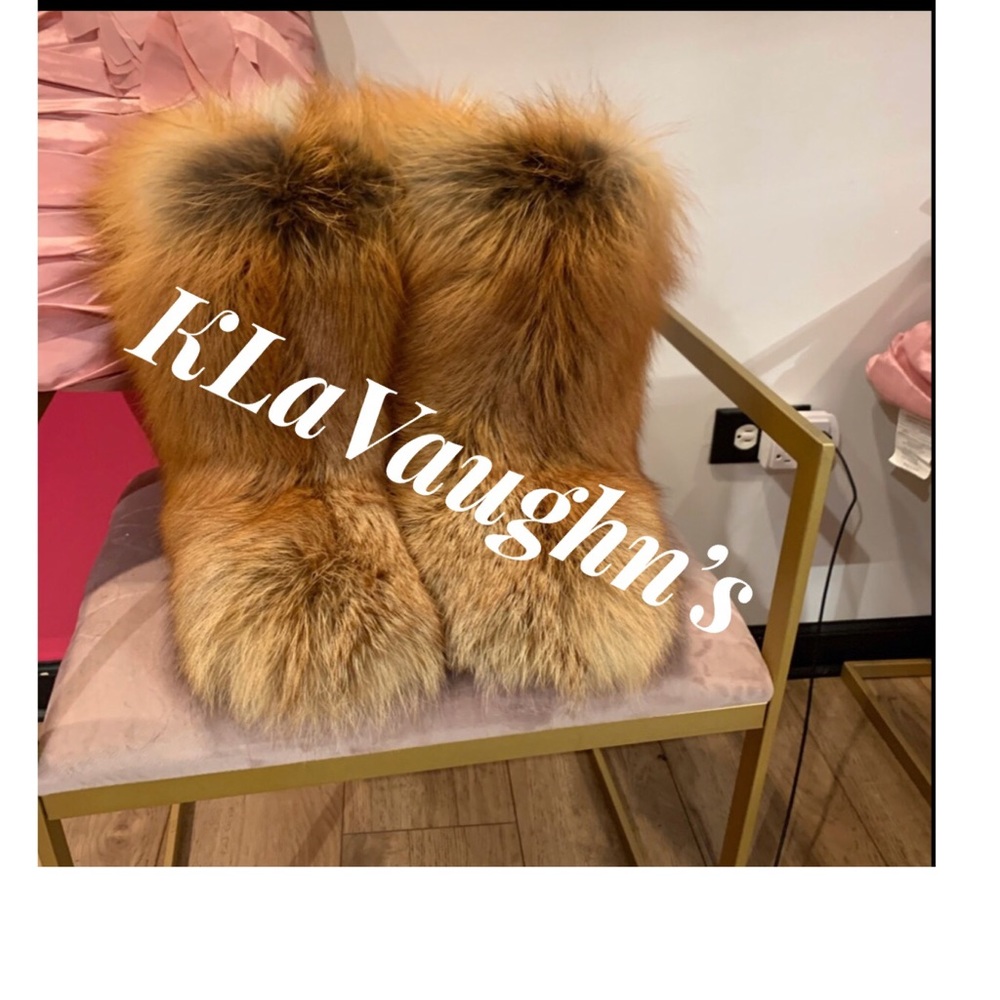 Real fox fur boots/made to order!Order now 4 Xmas/my real photos